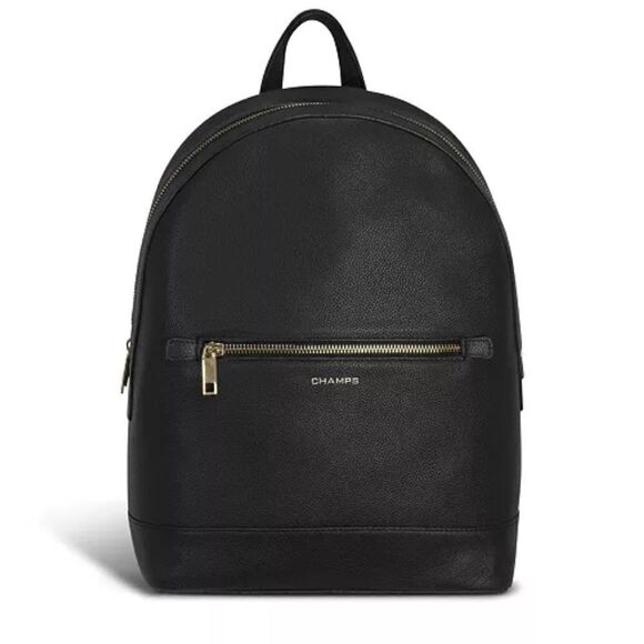CHAMPS Leather Backpack LEATHER BAG, organizer, Adjustable Shoulder Strap New - Picture 1 of 16